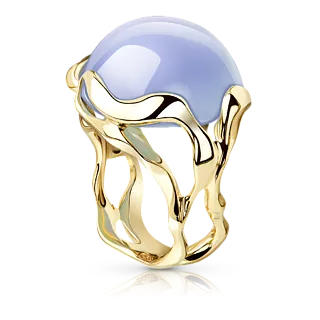 Золотое кольцо с халцедоном