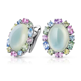 Серьги с лунным камнем