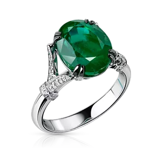 Кольцо с изумрудом