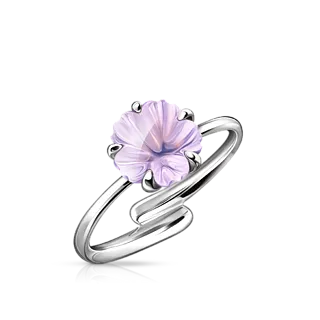 Кольцо с лавандовым кварцем