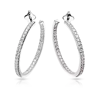 Серьги из белого золота с бриллиантами