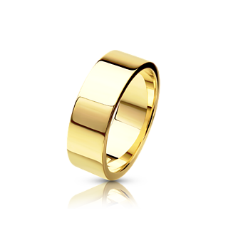 Широкое золотое кольцо URBAN