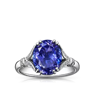 Кольцо с танзанитом