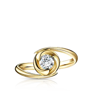 Золотое кольцо с бриллиантом