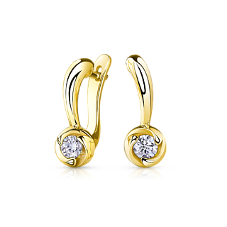 Золотые серьги с бриллиантами