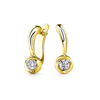 Золотые серьги с бриллиантами