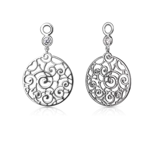 Золотые подвесы с бриллиантами