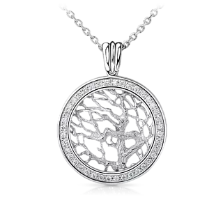 Подвеска из белого золота с бриллиантами