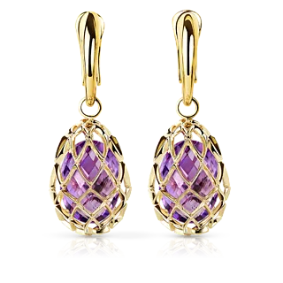 Серьги с аметистами