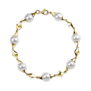 Браслет с белым жемчугом