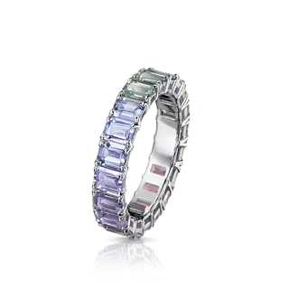 Золотое кольцо с цветными сапфирами