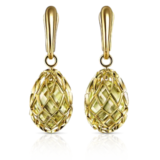 Серьги с лимонным кварцем