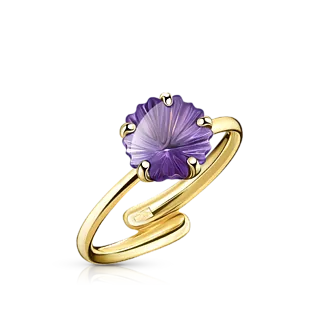 Кольцо с аметистом