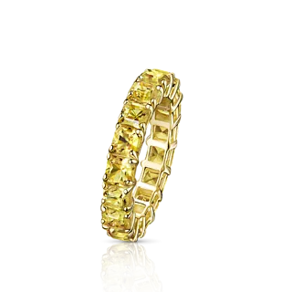 Кольцо с желтыми сапфирами