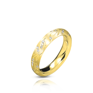 Золотое обручальное кольцо **HARMONY** с бриллиантами