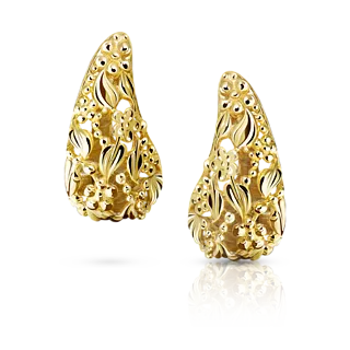 Золотые серьги Flora