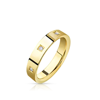 Кольцо из желтого золота с бриллиантами