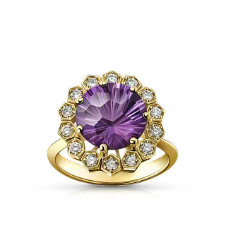 Кольцо с аметистом