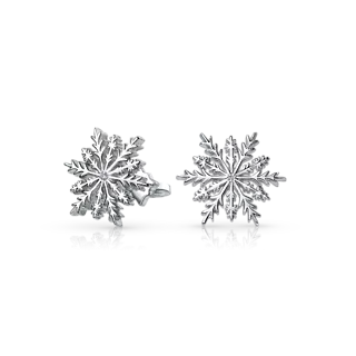 Серьги-пусеты "Снежинки"