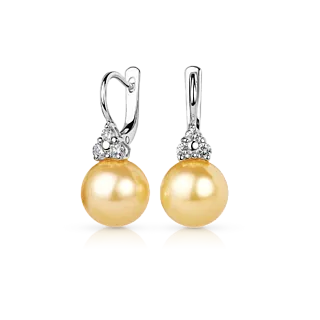 Серьги с золотым жемчугом