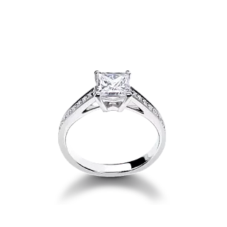 Кольцо с бриллиантом "принцесса"