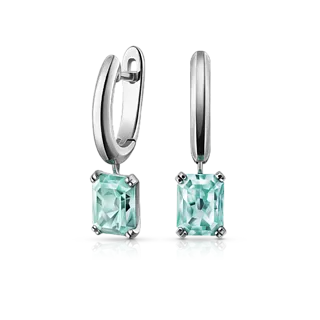 Серьги с мятными бериллами