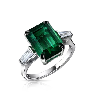 Кольцо с изумрудом