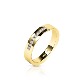 Кольцо с дорожкой бриллиантов