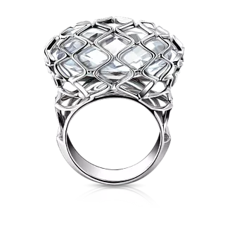 Кольцо с горным хрусталем