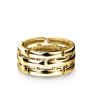 Гибкое кольцо из желтого золота