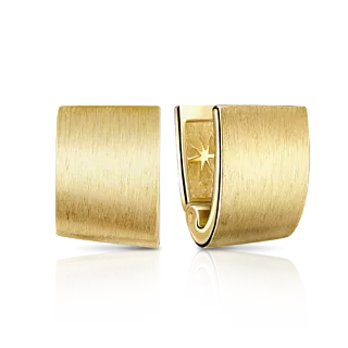 Серьги из матового желтого золота