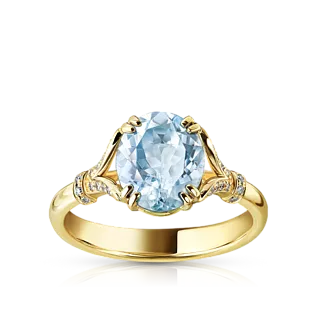 Кольцо с аквамарином