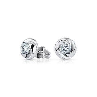 Серьги-пусеты с бриллиантами