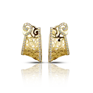 Золотые серьги с бриллиантами 