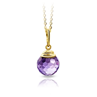Золотая подвеска с аметистом