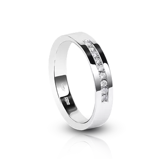 Кольцо с дорожкой бриллиантов