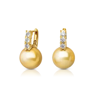 Серьги с золотым жемчугом