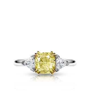 Кольцо с желтым бриллиантом