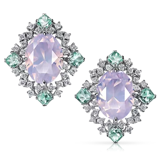 Серьги с лавандовым кварцем