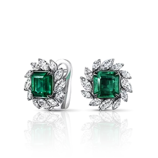 Серьги с изумрудами