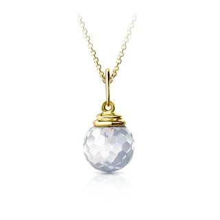 Золотая подвеска с горным хрусталем