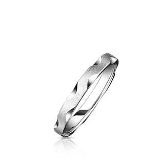 Обручальное кольцо из белого золота