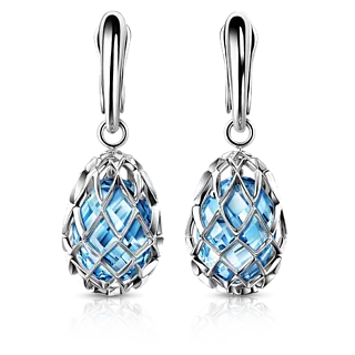 Серьги с топазом Swiss