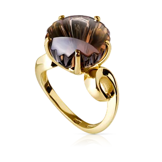 Золотое кольцо с раухтопазом