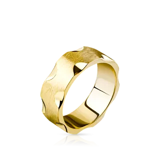 Широкое обручальное кольцо из желтого золота