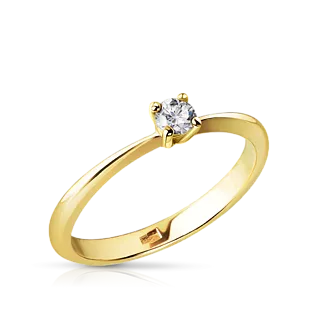 Кольцо с бриллиантом