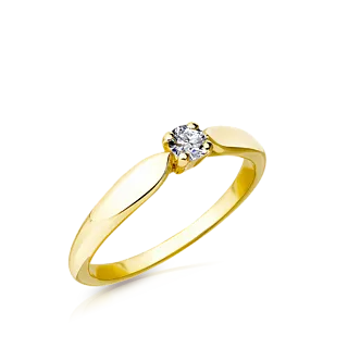 Кольцо с бриллиантом