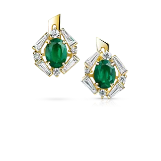 Серьги с изумрудами