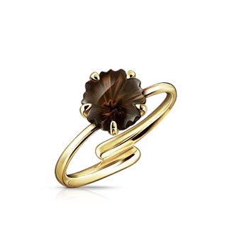 Кольцо с раухтопазом