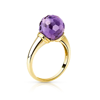 Кольцо с аметистом